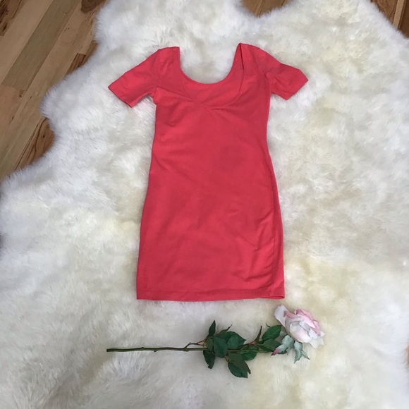 Stretch peach t-shirt dress, size s - Picture 2 of 3